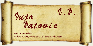 Vujo Matović vizit kartica